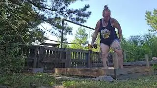 Building a garden bed :) #gardenprep #vegetablegarden #vegetablestand #vegetables #homestead 