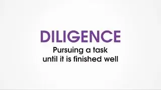(B9) Diligence - Character Trades. Family game night activity to help kids build good character.