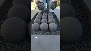Ceramic Fire Ball Installations in a Fire Pit