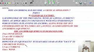 LECTURE NO 47 PART 2 I IN CONTINUATION OF-SAFE ANCHORING PROCEDURES II