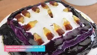“Haribo Happy Cola Cake with Blueberry Ice Glaze 🍰 | Ultimate Step-by-Step Cake Decorating Tutorial”