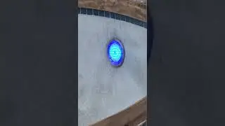Pool remodeling, Poolexa LED light.