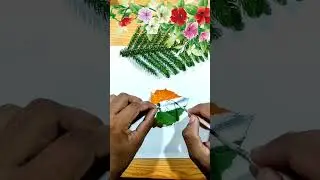 How to make indian flags on the leaves of trees 🇮🇳 #shorts