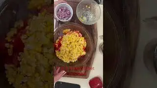 Fresh Tomato Sweet Corn Salad #recipe #tomato #sweetcorn #salad #texas #easyrecipe