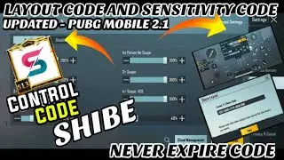 Shibe Control code & Sensitivity code | shibe sensitivity settings | PUBG 2.1 | Eagle XArmy
