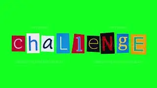 CChallenge colorful Letters Promote Online Engagement, Bright Design Encourages Viewer Interaction