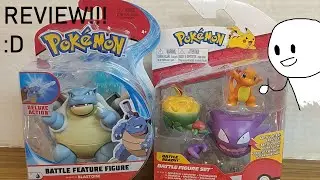 REVIEW: Pokemon Battle Feature Figure Blastoise and Battle Figure Set Haunter Appletun Charmander