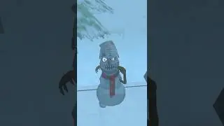 snowy the evil snowman trying not to find me christmas 🌲 gift 🎁 #christmas #snowman #santa #krampus