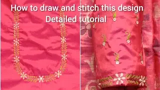 Detailed tutorial of thread and mirror work, how to draw a design