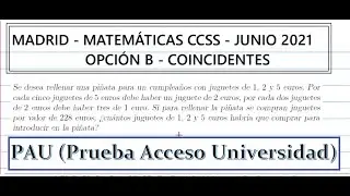 💡 PAU (Selectividad) Madrid 2021: Problema con Sistema de Ecuaciones y Método de Gauss 🎓