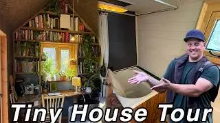 Inside This 16m&sup2; Off-Grid Tiny House Made of Cork & Wood Room Tour