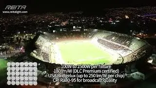 REITA LED Stadium Lights deliver 180lm/W efficiency + Zero Flicker for flawless football fields.