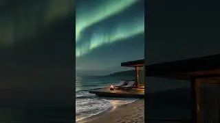 Aurora Coast | Relaxing Ambient Music Accompanied by Northern Lights and Gentle Waves