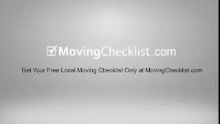 Local Moving Checklist