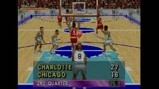 Slam 'n Jam '96 Featuring Magic & Kareem - SEGA Saturn - Intro and Gameplay.