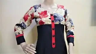 Latest Designer Kurti Cutting And Stitching (Easy Method)