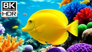🌌 8K HDR | Secrets of the Deep Blue &ndash; Glowing Fish & Pristine Coral Depths