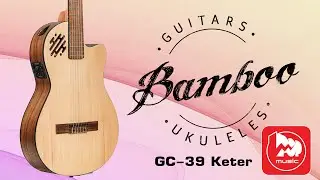 Классическая гитара с подключением Bamboo GC-39 Keter || Необычная гитара с электроникой Fishman
