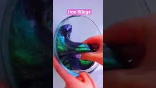 How To Make Magnetic Slime in 20 seconds 🧲🧭 #Shorts #Slime