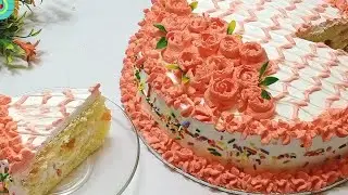 سالگرہ کے لیے خوبصورت کیک بنائیں کراہی میں II Birthday Cake Recipe ||Cake Recipe Without Oven