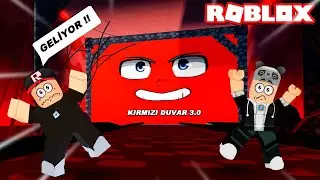 Kırmızı Duvar Güncellendi ve Peşimizde!! - Panda ile Roblox Be Crushed by a Speeding Wall