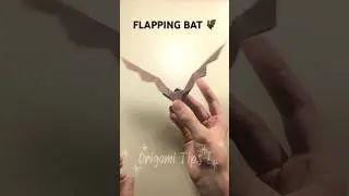 HALLOWEEN PAPERCRAFT ORIGAMI FLAPPING BAT STEP BY STEP | HOW TO MAKE EASY HALLOWEEN FLAPPING BAT