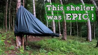 EPIC Floating Shelter Build in Thunderstorm | Wild Cooking Adventure & Night in the Woods!