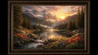 Sinematik Doğa Manzarası &Ccedil;er&ccedil;eveli Tablo 4K Relaxing Nature Cinematic Nature Framed Art 4K Relaxing