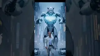 Tim Cook & the Apple Lion Bot | Futuristic AI Cinematic Short #shorts #apple #youtubeshorts