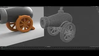 Stylized Cartoon Cannon | 3D Modeling Timelapse