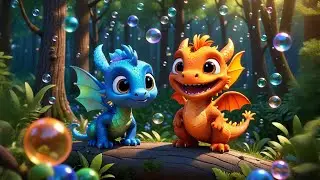 Three Baby Dragons Blow Bubble Fire | Dragon Song for Kids | Counting & Fantasy Rhyme for Toddlers