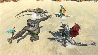 2v2 Epic Battle With Kaiju Units - Animal Revolt Battle Simulator