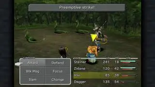 Back attacking the snakes is Not Nice - Final Fantasy 9