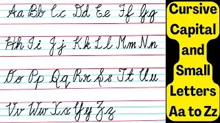 How to write Capital and Small Letters in Cursive | Writing alphabets | Cursive capital & small abcd