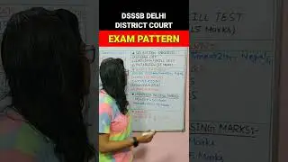 Delhi District Court Various Post Exam Pattern 2024 | #dsssb #delhi #exam