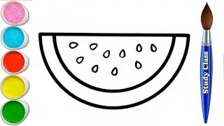 How to Draw watermelon🍉 | Watermelon Drawing For Kids | Easy Watermelon Drawing