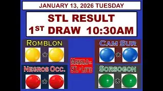 STL 1ST Draw 1030AM Result Romblon Cam Sur  Sorsogon Negros Occidental JANUARY 13, 2026 TUESDAY