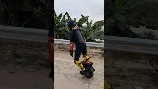 Trying out the Begode Falcon! 🦅😮 #electricunicycle #euc #begode #falcon #shenzhen #kortrijk