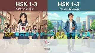 HSK 1-3 A day at School | Chinese Podcast | Tiếng Trung giao tiếp | Luyện thi HSK | Mandarin