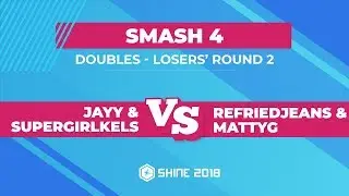 Jayy/SuperGirlKels vs RefriedJeans/MattyG - Smash 4 Doubles: Losers' Round 2 - Shine 2018