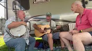 Campground Neighbors Sing Together - Farther Along #GalaxFiddle #GospelBluegrass