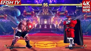 Balrog vs M. Bison (Hardest AI) - Street Fighter V | 4K 60FPS HDR