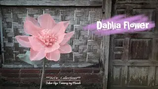 DIY Giant Organza Flower || Dahlia Flower by @WeDeCollectube