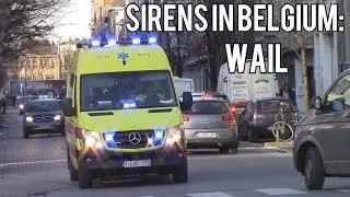 Ambulance siren sound - wail (Belgium)