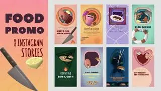 Food Promo Instagram Stories Pack -Video World ||ae project file After Effects Free Project Download