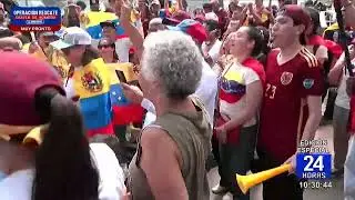 Venezolanos en Perú acuden a su embajada en Lima tras anuncio de captura de Nicolás Maduro (4/7)