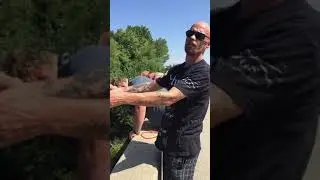 Magnet fishing off a bridge over the Little Arkansas river. What is that?!!
