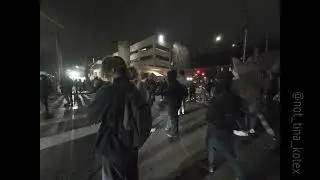 Streets blocked by protesters at Portland ICE