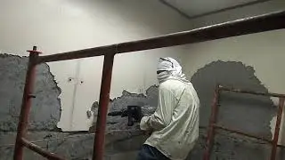CHIPPING WALL / PART 2 With Demolition Hammer