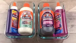 ASMR SPECIAL SLIME SERIES! METALLIC vs CONFETTI ACTIVATOR